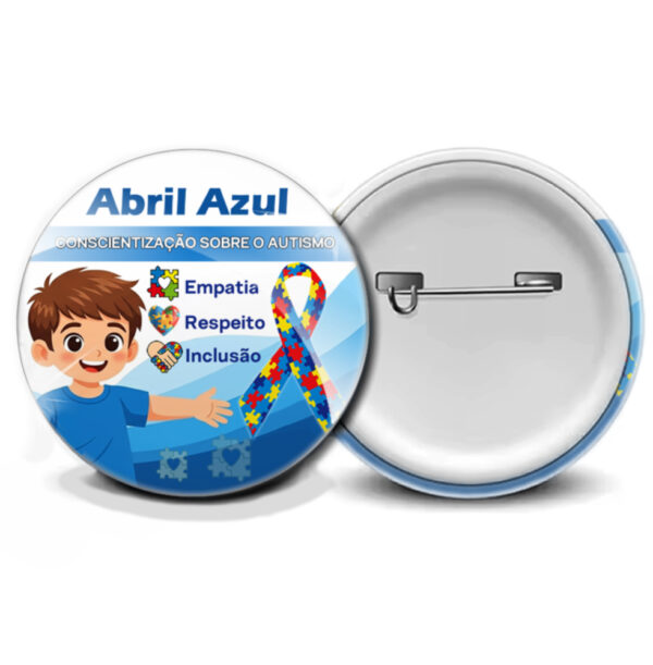 boton campanha abril azul | autismo, inclusão e respeito