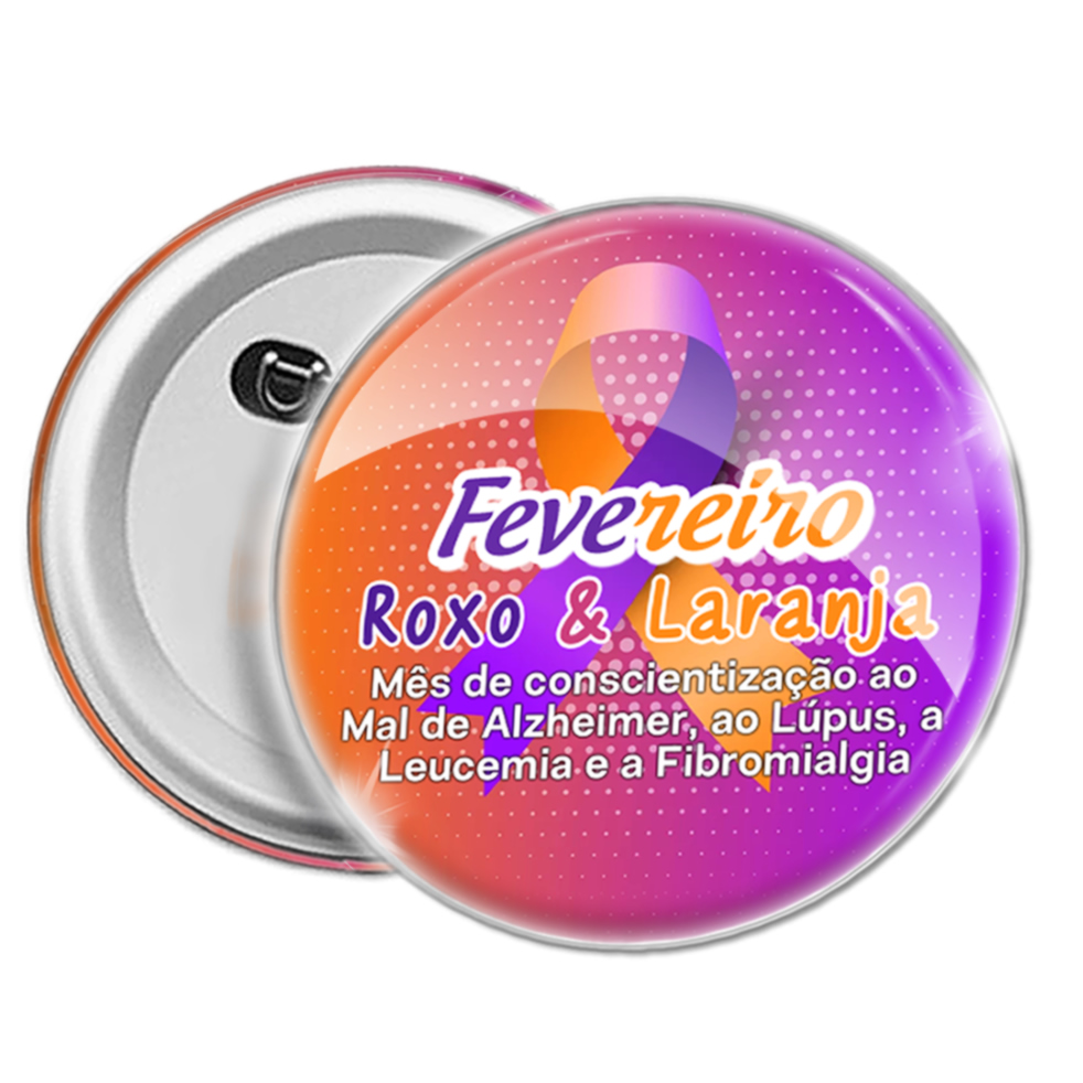 botons pronto de conscientização fevereiro roxo e laranja botons pronto de conscientização fevereiro roxo e laranja