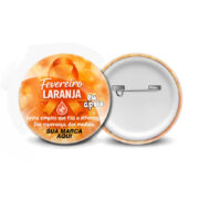boton fevereiro roxa e laranja | envio imediato