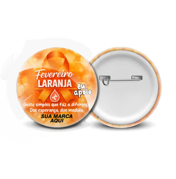 boton fevereiro roxa e laranja | envio imediato