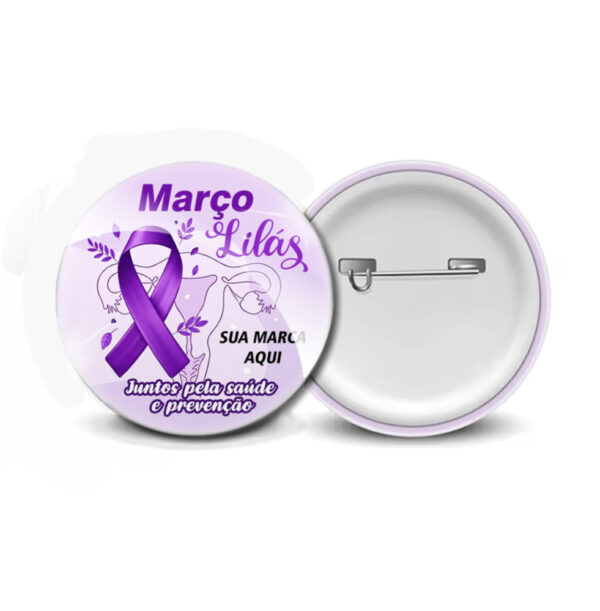 boton fevereiro roxa e laranja | logo marca